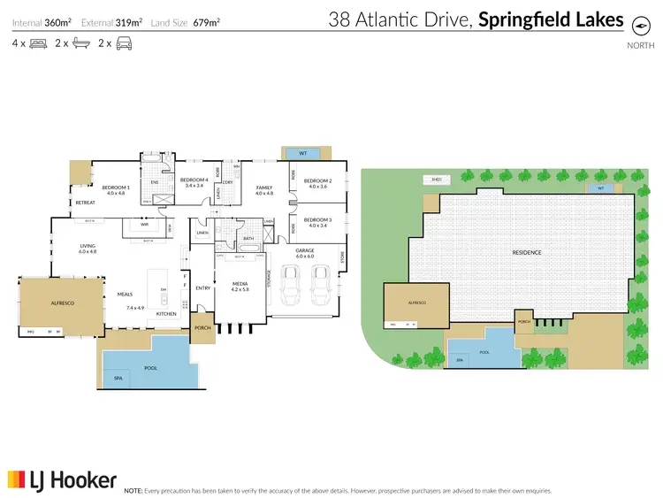 Floorplan of Homely house listing, 38 Atlantic Drive, Springfield Lakes QLD 4300
