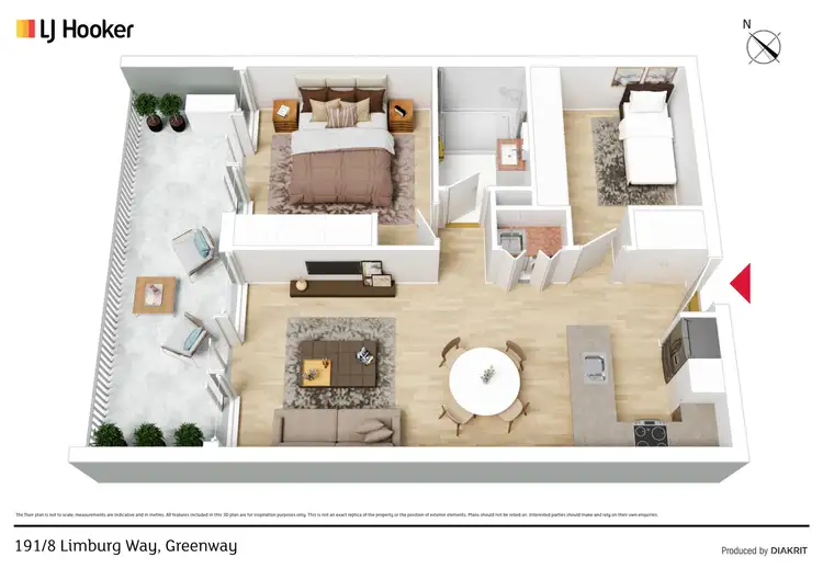 Floorplan of Homely unit listing, 191/8 Limburg Way, Greenway ACT 2900