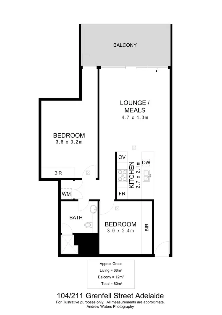 Floorplan of Homely apartment listing, 104/211 Grenfell Street, Adelaide SA 5000