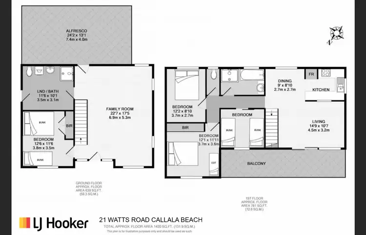 Floorplan of Homely house listing, 21 Watts Road, Callala Beach NSW 2540