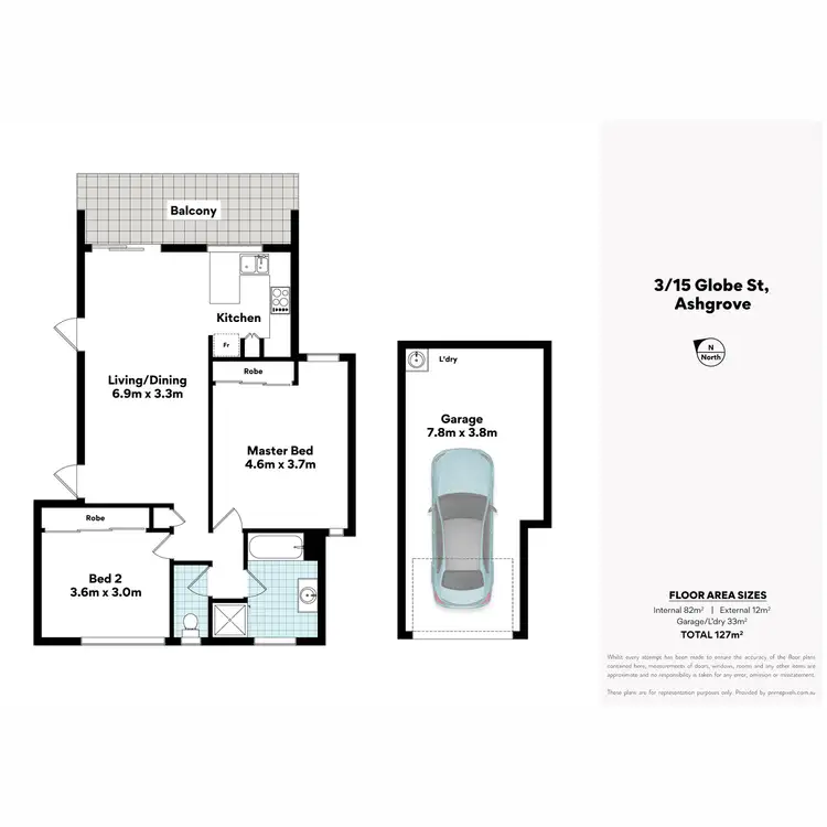 Floorplan of Homely unit listing, 3/15 Globe Street, Ashgrove QLD 4060