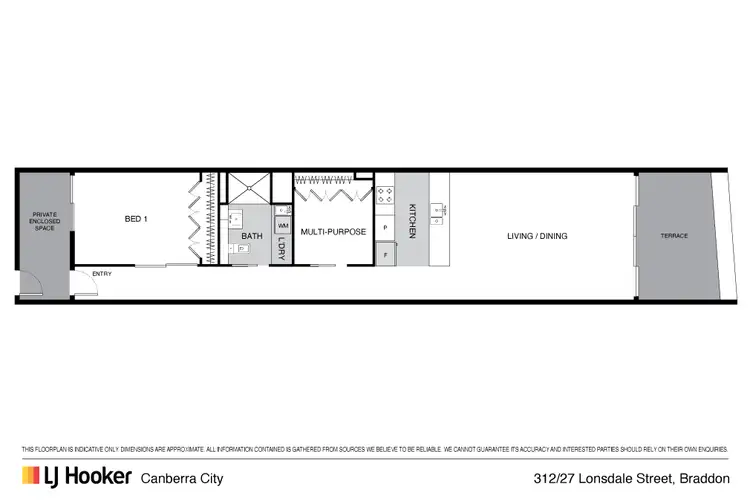 Floorplan of Homely apartment listing, 312/27 Lonsdale Street, Braddon ACT 2612