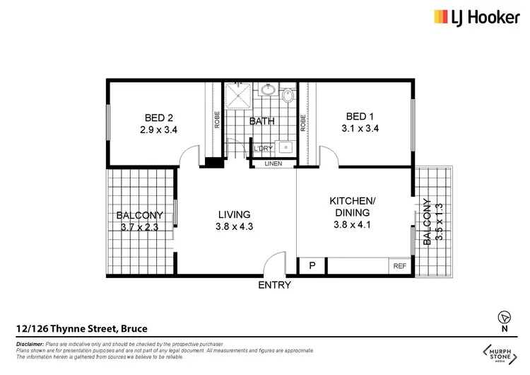 Floorplan of Homely unit listing, 12/126 Thynne Street, Bruce ACT 2617
