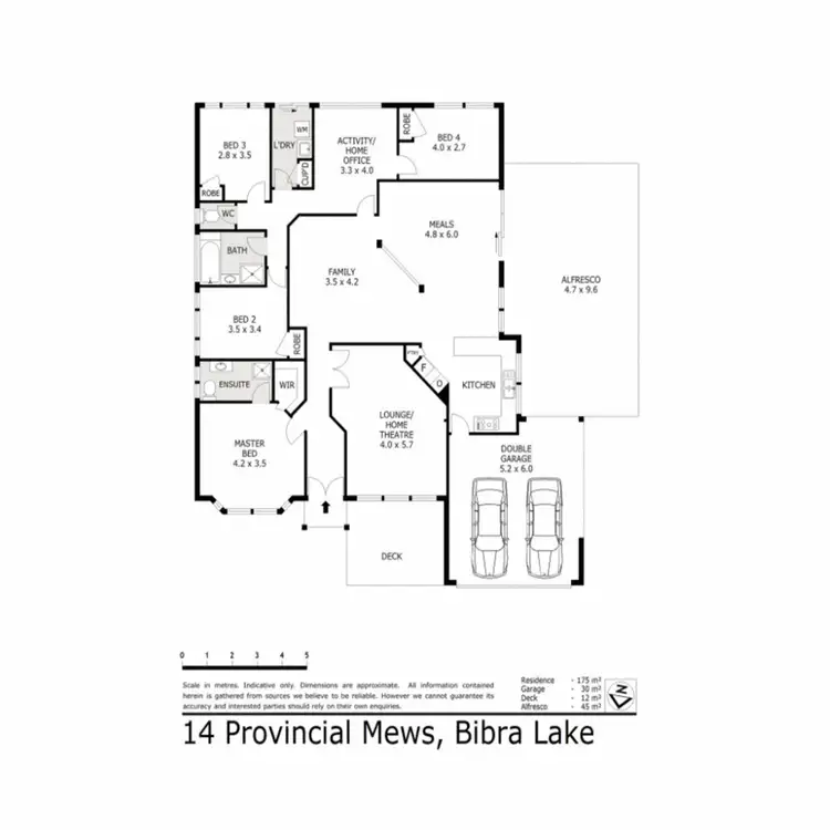 Floorplan of Homely house listing, 14 Provincial Mews, Bibra Lake WA 6163