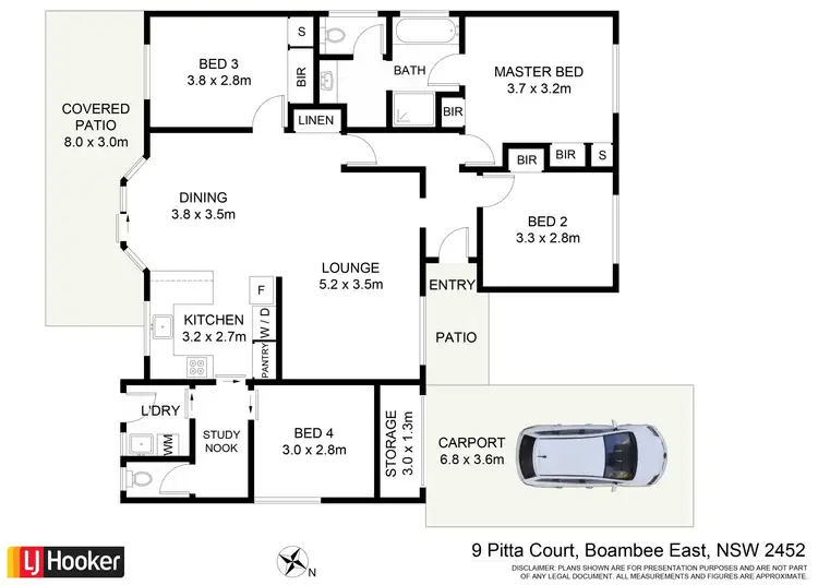 Floorplan of Homely house listing, 9 Pitta Court, Boambee East NSW 2452