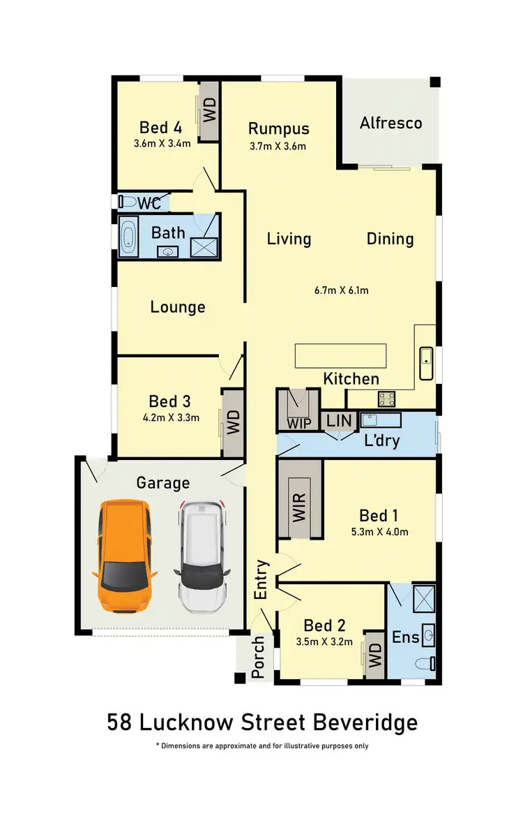 Floorplan of Homely house listing, 58 Lucknow Drive, Beveridge VIC 3753