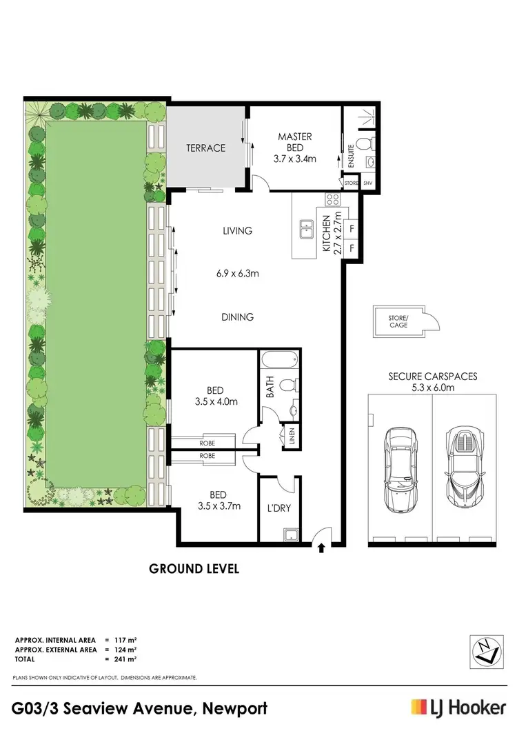 Floorplan of Homely apartment listing, G03/3 Seaview Avenue, Newport NSW 2106