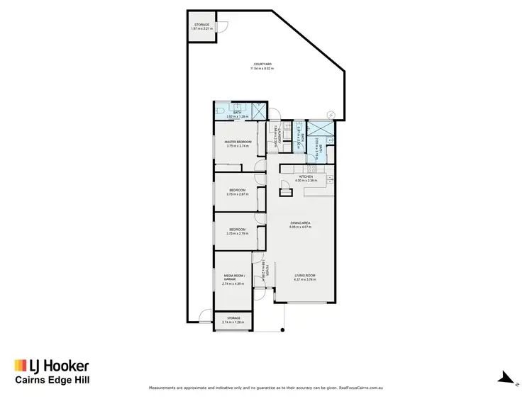 Floorplan of Homely semi-detached listing, 2/4 Corkill Street, Freshwater QLD 4870