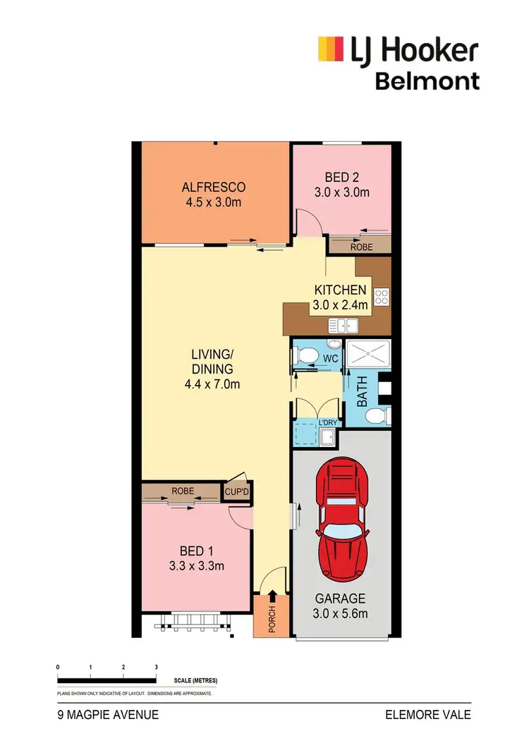 Floorplan of Homely villa listing, 9 Magpie Avenue, Elermore Vale NSW 2287