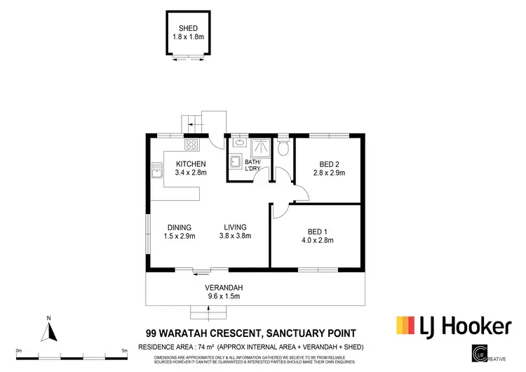 Floorplan of Homely house listing, 99 Waratah Crescent, Sanctuary Point NSW 2540