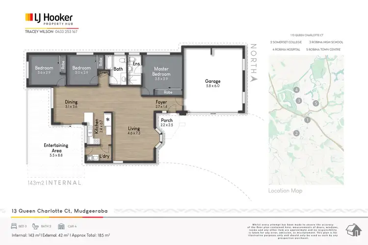 Floorplan of Homely house listing, 13 Queen Charlotte Court, Mudgeeraba QLD 4213