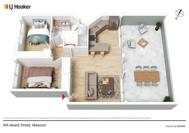 Floorplan of Homely unit listing, 9/6 Heard Street, Mawson ACT 2607