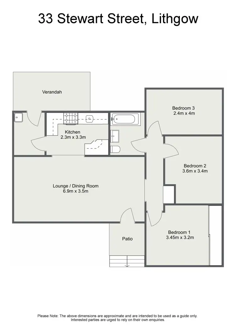 Floorplan of Homely house listing, 33 Stewart Street, Lithgow NSW 2790
