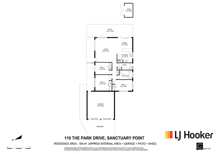 Floorplan of Homely house listing, 110 The Park Drive, Sanctuary Point NSW 2540