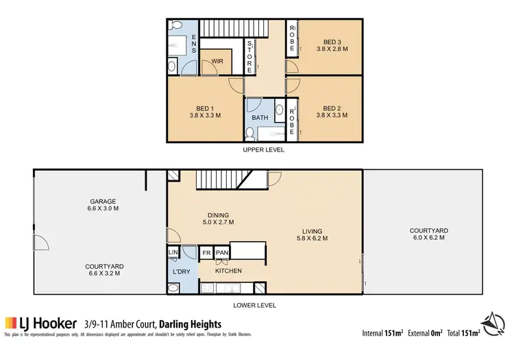 Floorplan of Homely townhouse listing, 3/9-11 Amber Court, Darling Heights QLD 4350