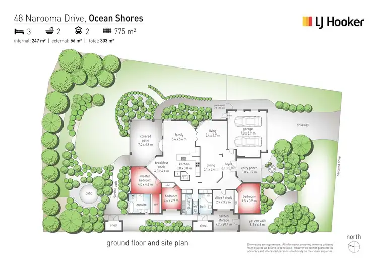 Floorplan of Homely house listing, 48 Narooma Drive, Ocean Shores NSW 2483