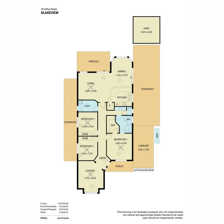 Floorplan of Homely house listing, 20 Arthur Street, Blakeview SA 5114