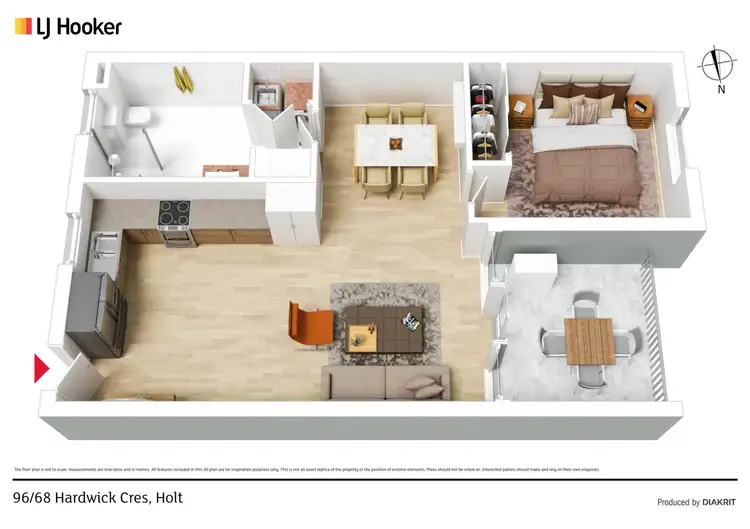 Floorplan of Homely apartment listing, 96/68 Hardwick Crescent, Holt ACT 2615