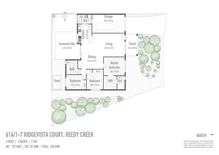 Floorplan of Homely semi-detached listing, 61A/1-7 Ridgevista Court, Reedy Creek QLD 4227