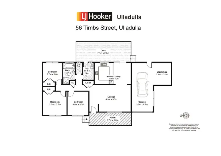 Floorplan of Homely house listing, 56 Timbs Street, Ulladulla NSW 2539