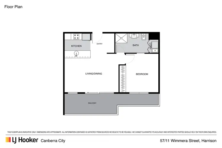 Floorplan of Homely apartment listing, 57/11 Wimmera Street, Harrison ACT 2914