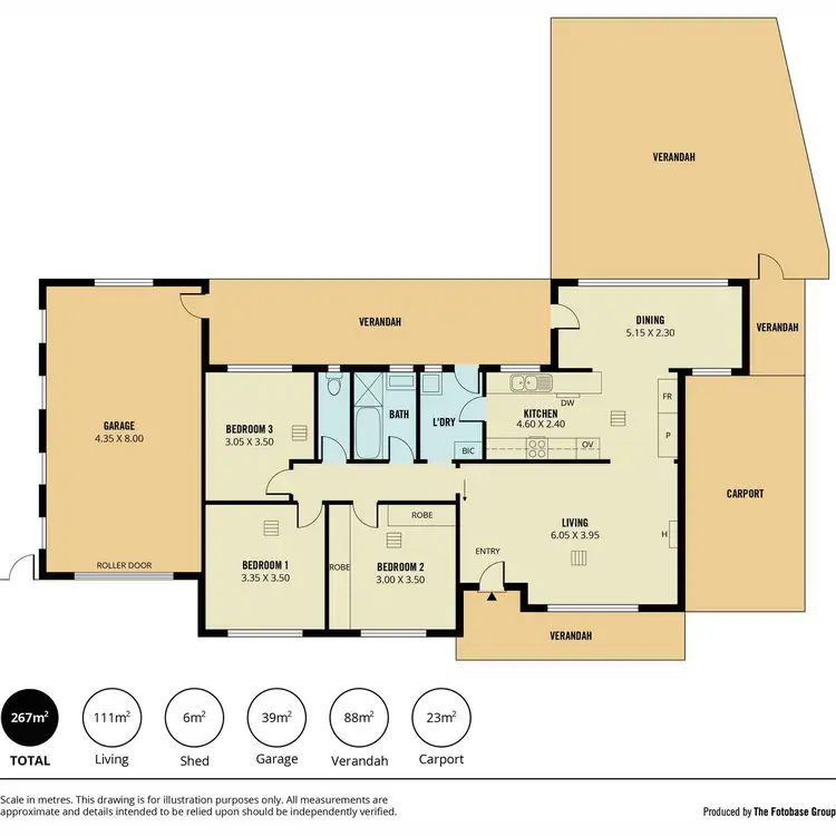 Floorplan of Homely house listing, 1 Peter Place, Ridgehaven SA 5097