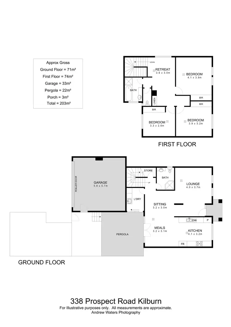 Floorplan of Homely townhouse listing, 338 Prospect Road, Kilburn SA 5084