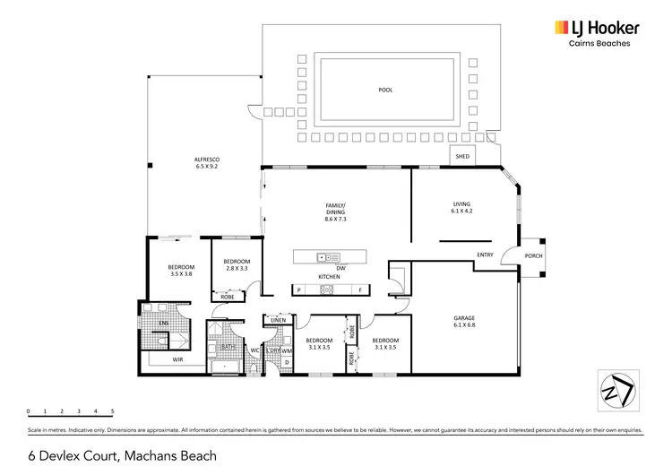 Floorplan of Homely house listing, 6 Devlex Court, Machans Beach QLD 4878