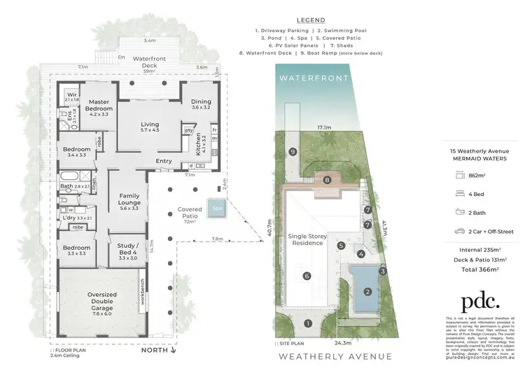 Floorplan of Homely house listing, 15 Weatherly Avenue, Mermaid Waters QLD 4218