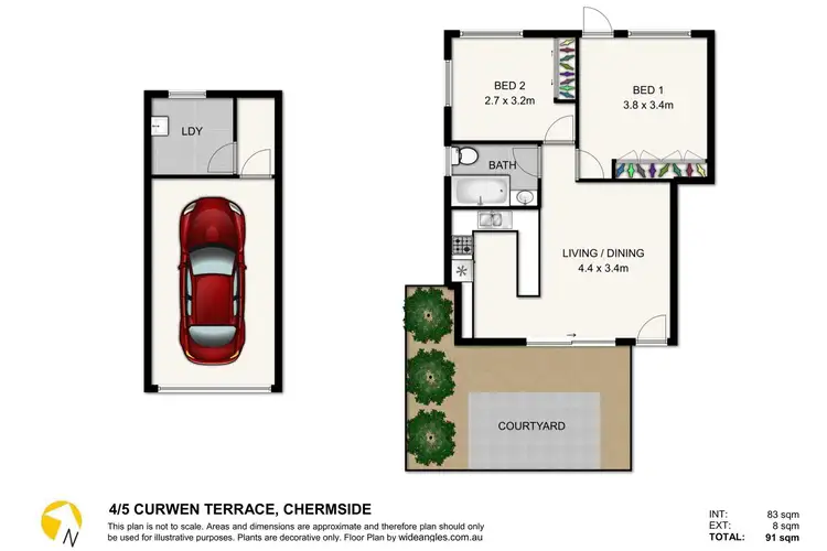Floorplan of Homely apartment listing, 4/5 Curwen Terrace, Chermside QLD 4032