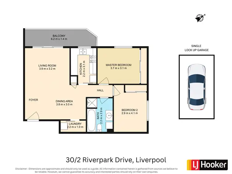 Floorplan of Homely apartment listing, 30/2 Riverpark Drive, Liverpool NSW 2170