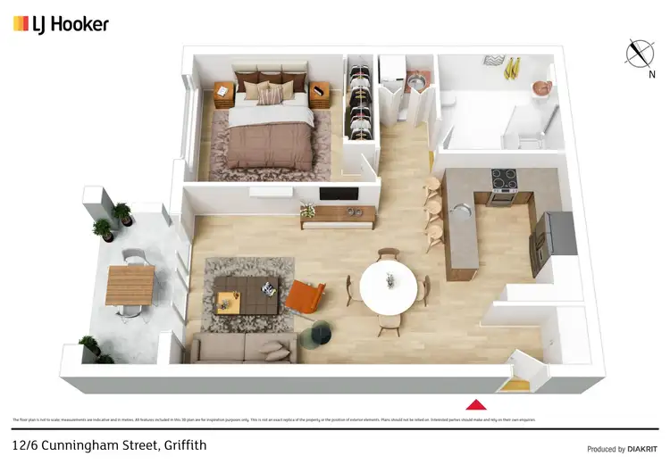Floorplan of Homely apartment listing, 12/6 Cunningham Street, Griffith ACT 2603