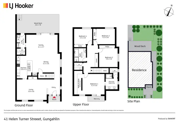 Floorplan of Homely townhouse listing, 41 Helen Turner Street, Gungahlin ACT 2912