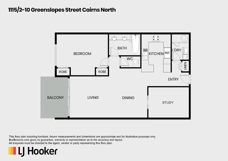 Floorplan of Homely unit listing, 1115/2-10 Greenslopes Street, Cairns North QLD 4870