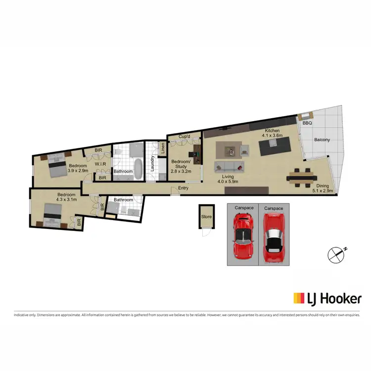 Floorplan of Homely apartment listing, 210/45 Honeysett View, Kingston ACT 2604