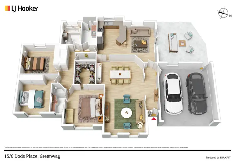Floorplan of Homely townhouse listing, 15/6 Dods Place, Greenway ACT 2900