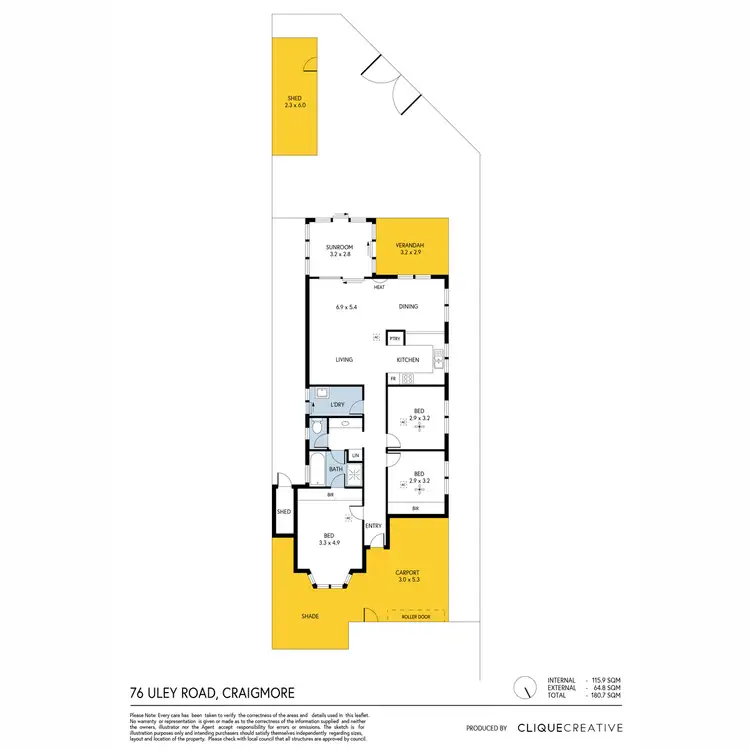 Floorplan of Homely house listing, 76 Uley Road, Craigmore SA 5114