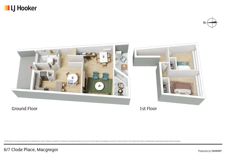 Floorplan of Homely townhouse listing, 6/7 Clode Place, Macgregor ACT 2615