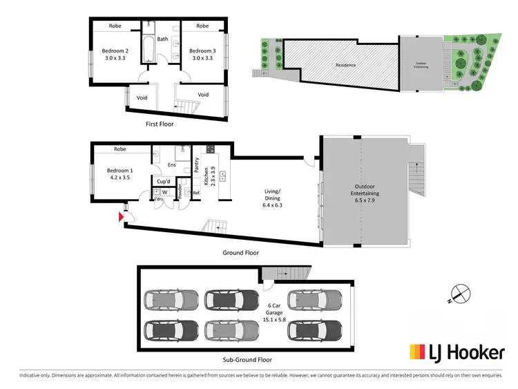 Floorplan of Homely townhouse listing, 3/18 Sabine Close, Garran ACT 2605