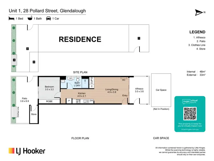 Floorplan of Homely apartment listing, 1/28 Pollard Street, Glendalough WA 6016
