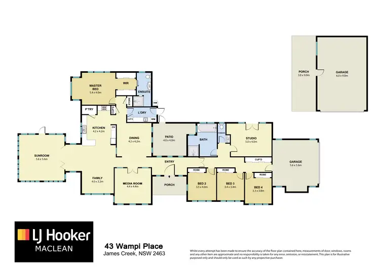 Floorplan of Homely rural property listing, 43 Wampi Place, James Creek NSW 2463
