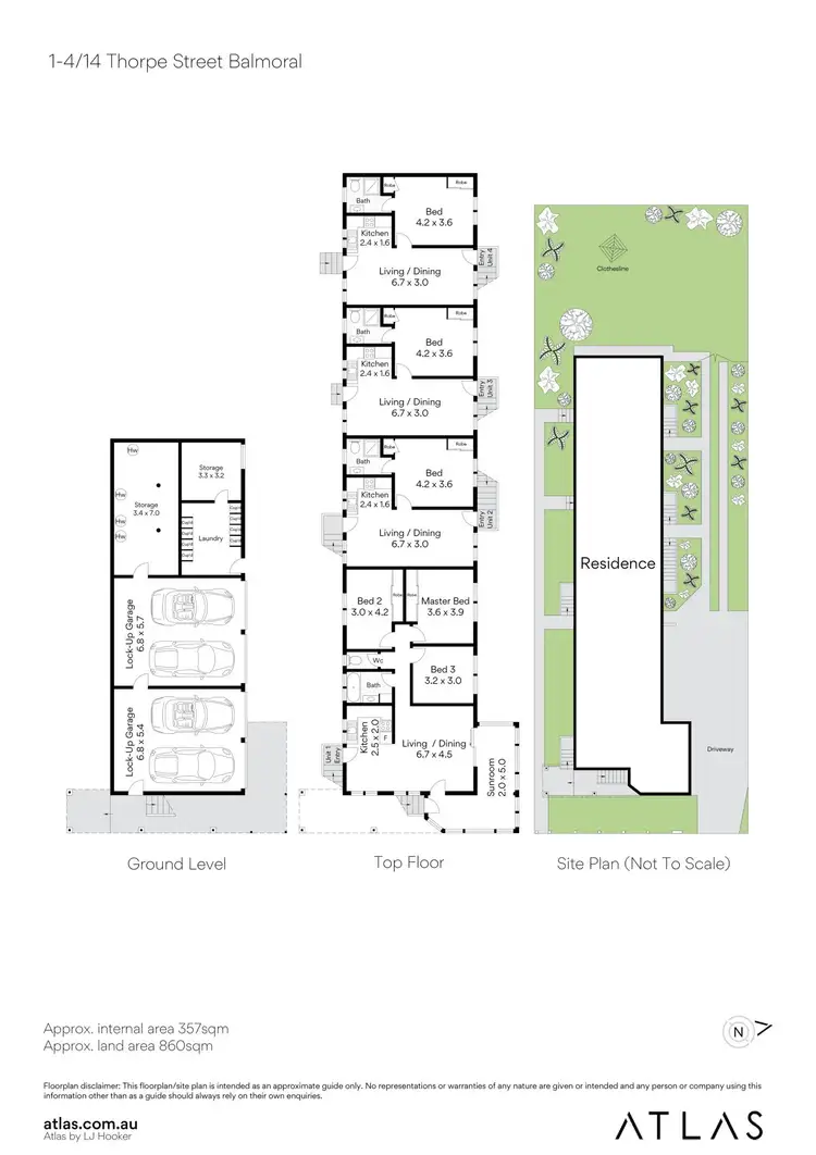 Floorplan of Homely block of units listing, 1-4/14 Thorpe Street, Balmoral QLD 4171