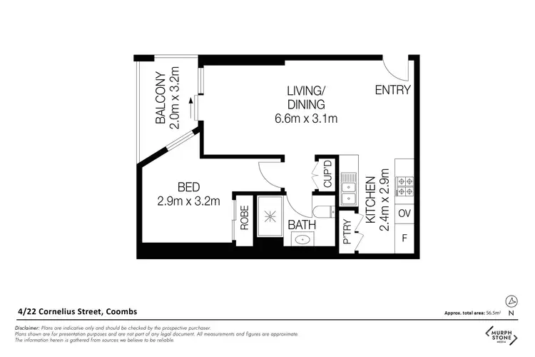 Floorplan of Homely apartment listing, 22 Cornelius Street, Coombs ACT 2611