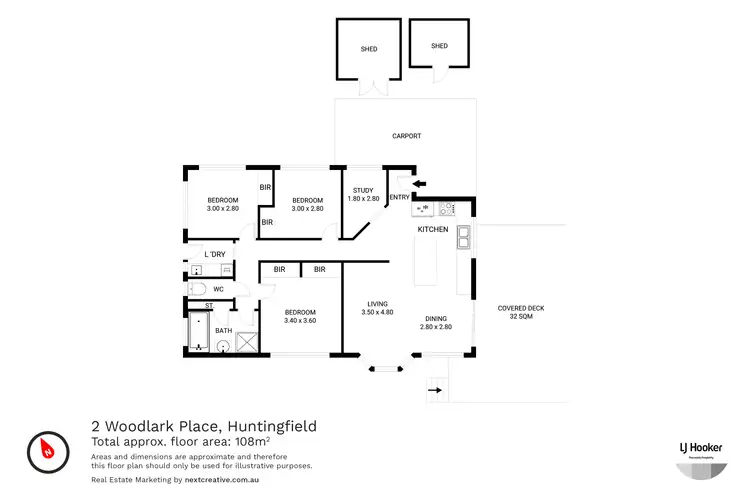 Floorplan of Homely house listing, 2 Woodlark Place, Huntingfield TAS 7055