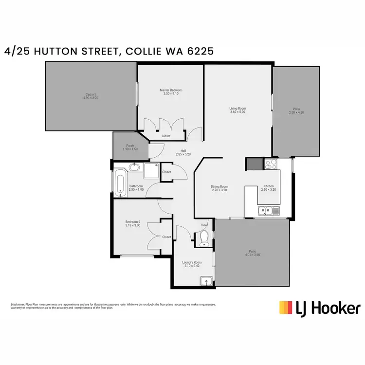Floorplan of Homely unit listing, 4/25 Hutton Street, Collie WA 6225