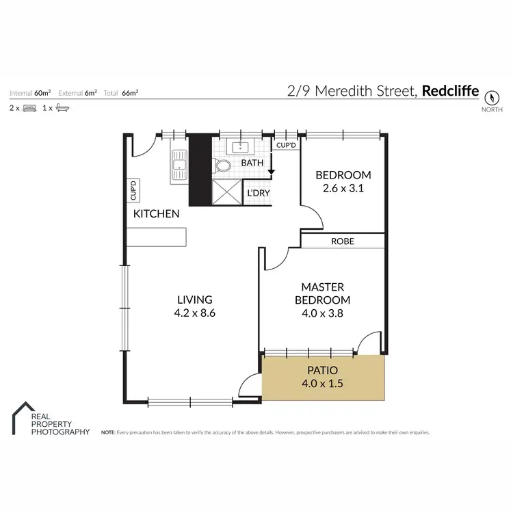 Floorplan of Homely unit listing, 2/9 Meredith Street, Redcliffe QLD 4020