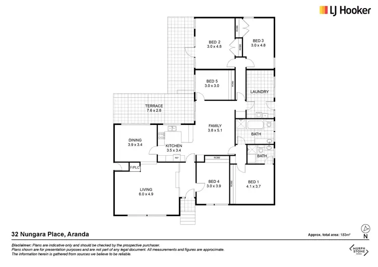 Floorplan of Homely house listing, 32 Nungara Place, Aranda ACT 2614