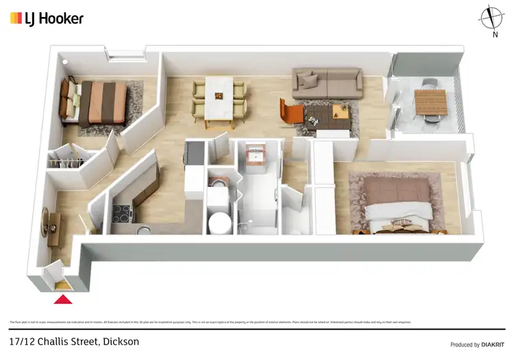 Floorplan of Homely apartment listing, 17/12 Challis Street, Dickson ACT 2602