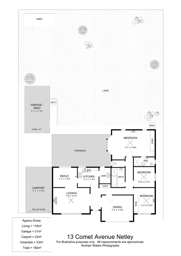 Floorplan of Homely house listing, 13 Comet Avenue, Netley SA 5037