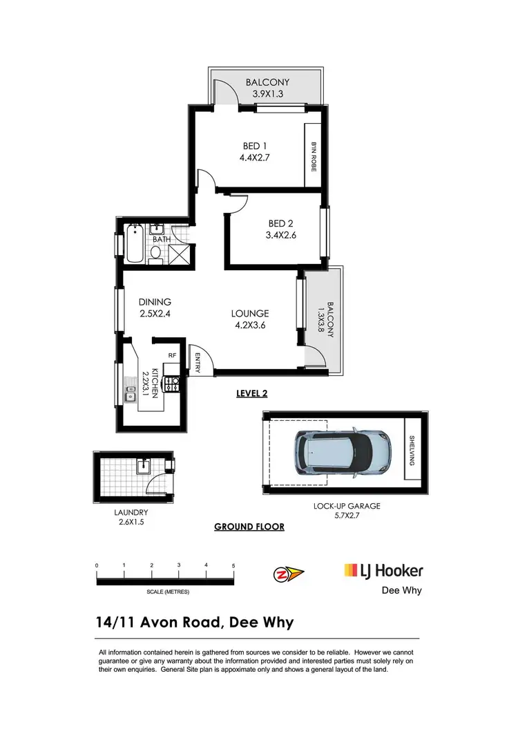 Floorplan of Homely apartment listing, 14/11 Avon Road, Dee Why NSW 2099